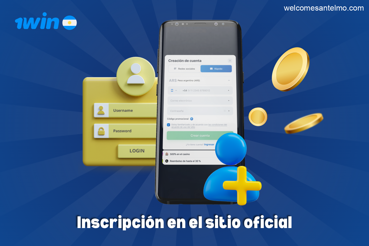 Una vez creado el perfil, los argentinos pueden empezar a utilizar los servicios de 1win